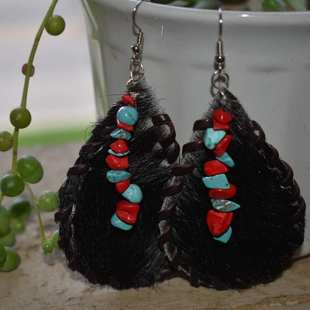Cowhide Earrings